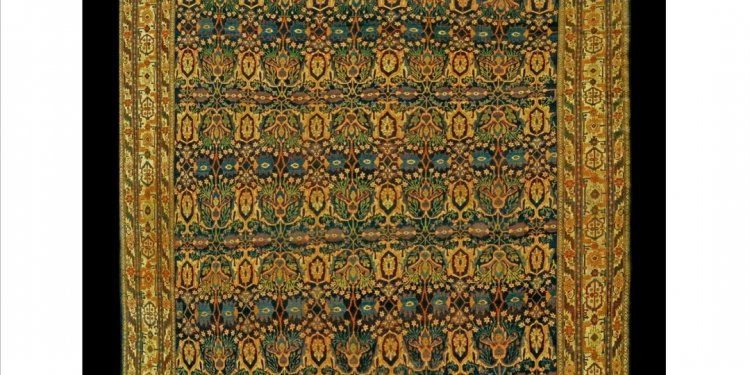 Antique Persian Bijar Rug: One