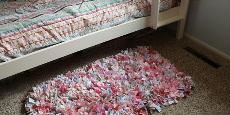 Easy No Sew Shag Rag Rug