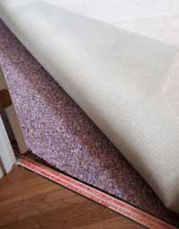 Carpet underlay under a carpet