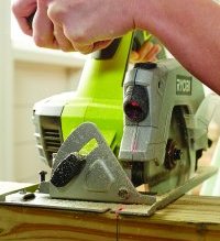 Cutting lumber to build a DIY rolling storage solution