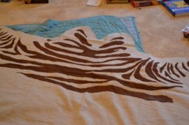 diy zebra floor cloth