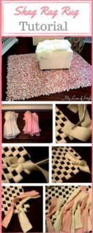 Easy detailed DIY Shag Rag Rug Tutorial