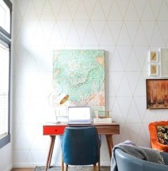 Geometric Wall family area Makeover @ Vintage Revivals