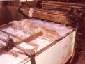 the entire process of washing wool that is used for weaving Persian rugs and Oriental rugs