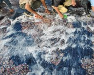 Cleaning carpet by hand