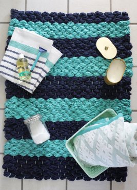 Weave a plush bathtub mat making use of material yarn. Have the full guide with this handmade pad at subject=