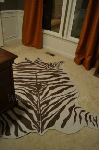 Whats Ur Home Story: faux zebra hide rug